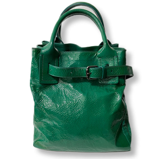 JIL SANDER ジルサンダー　ハンドバッグ　羊革　山羊　レザー　グリーン