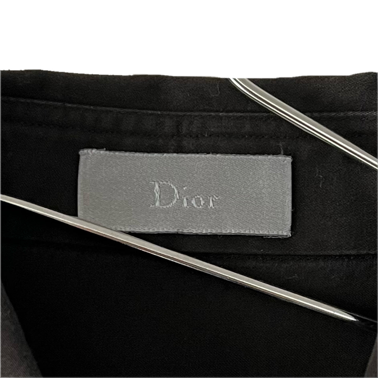 DIOR HOMME ディオール　シャツ　エディ期　ブラック　刺繍
