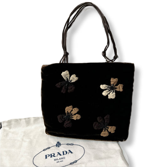 PRADA プラダ　ハンドバック　ベロア　ベルベット