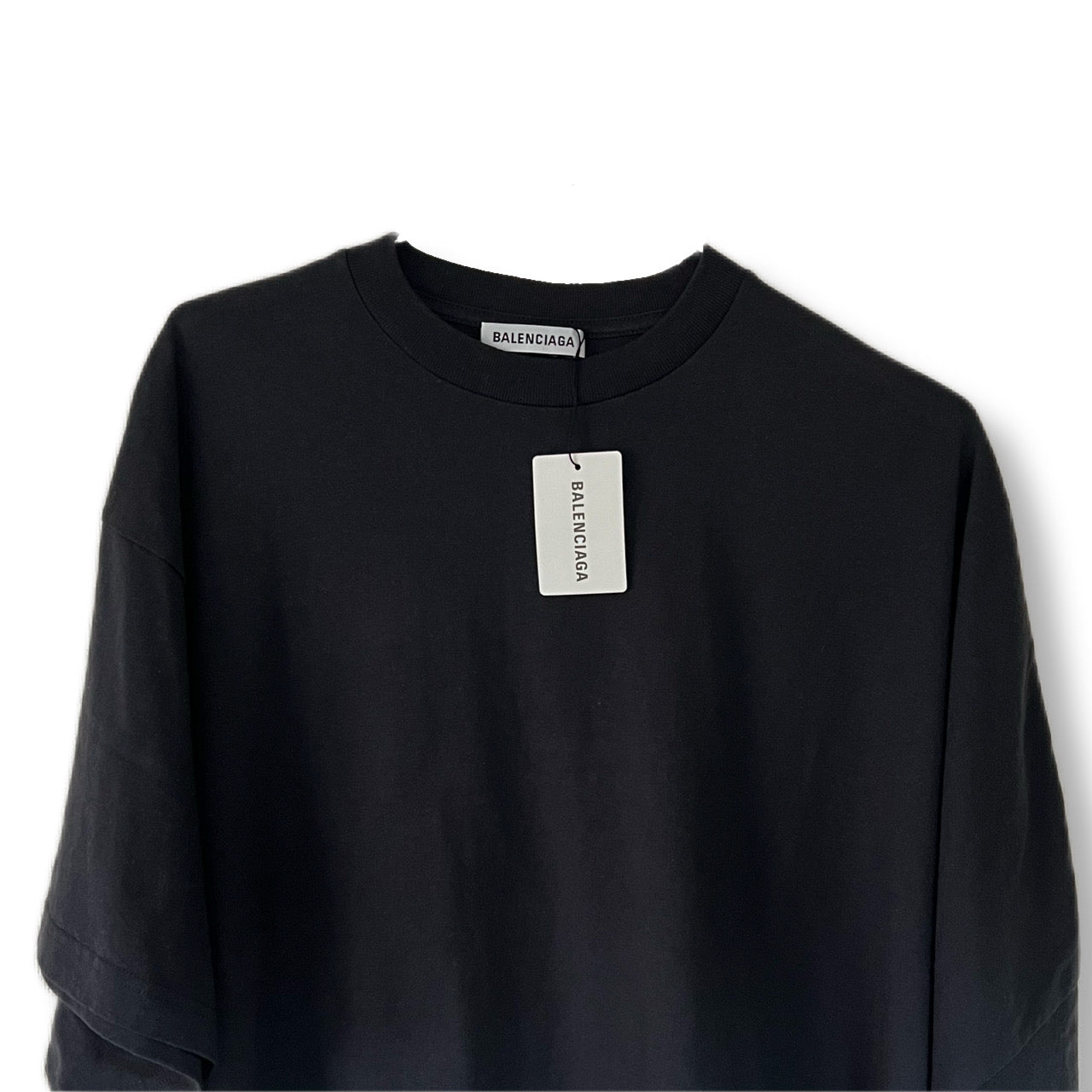 BALENCIAGA バレンシアガ　ビッグTシャツ　アシンメトリー　ブラック　未使用