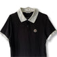 MONCLER Polo shirt with collar logo in black