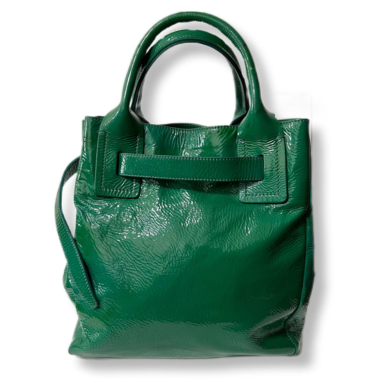JIL SANDER handbag in sheepskin, goat leather, green