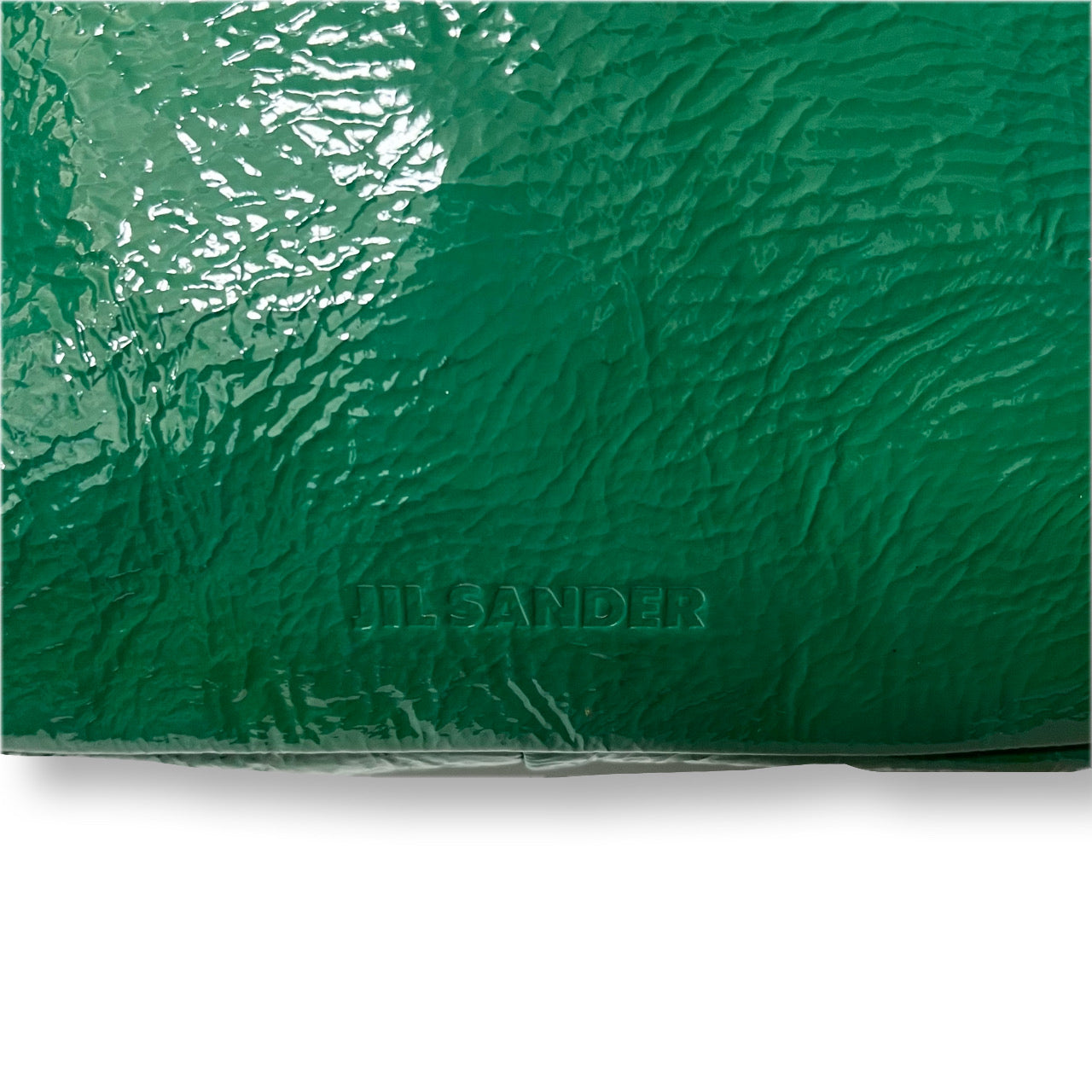 JIL SANDER handbag in sheepskin, goat leather, green