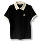 MONCLER Polo shirt with collar logo in black